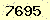 請輸入此驗證碼 : 7695