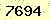請輸入此驗證碼 : 7694