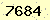 請輸入此驗證碼 : 7684