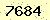 請輸入此驗證碼 : 7684