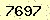 請輸入此驗證碼 : 7697