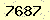 請輸入此驗證碼 : 7687