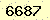 請輸入此驗證碼 : 6687